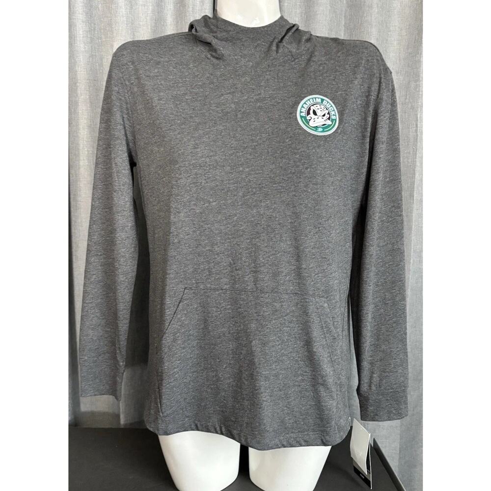 Levelwear Anaheim Ducks NHL Womens Size Small Hooded Shirt Gray NWT
